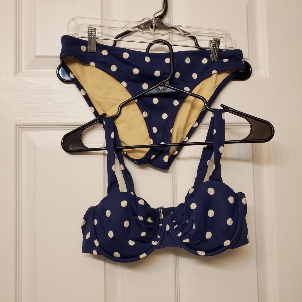J Crew polka dot bikini